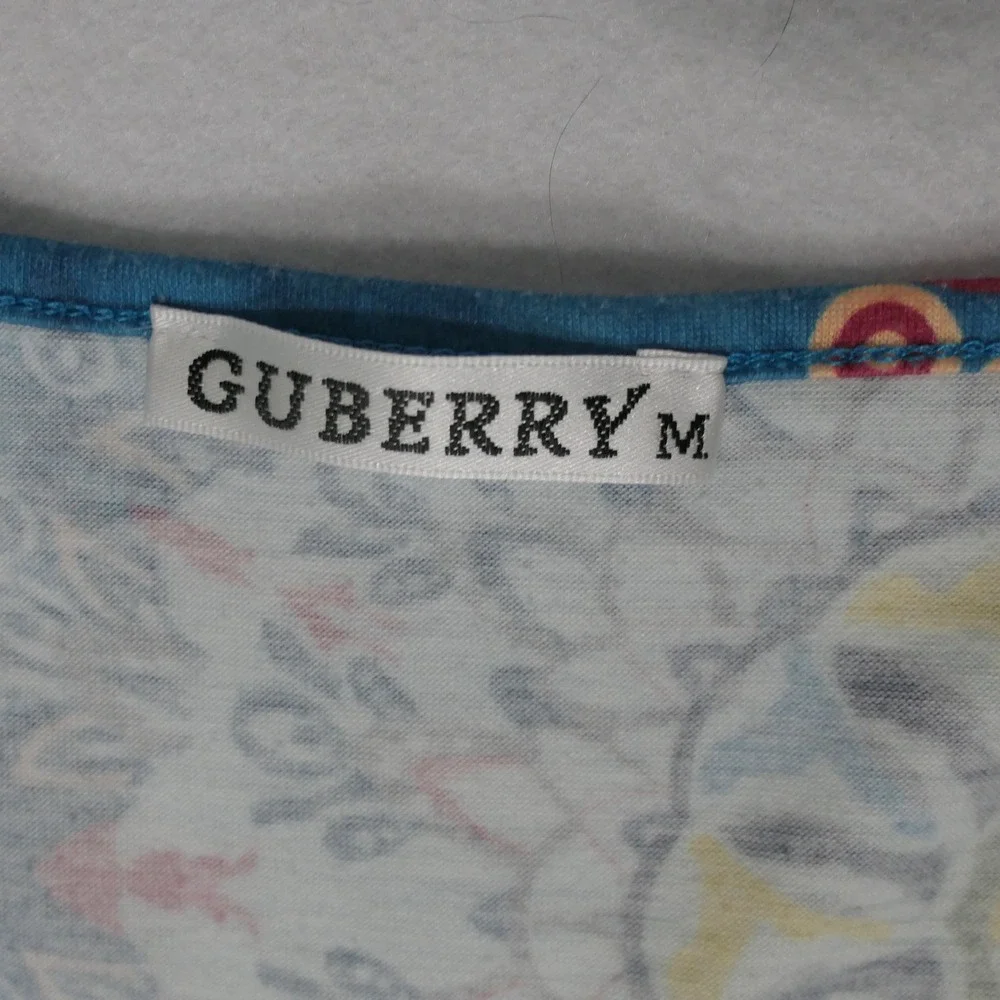 GUBERRY Women Faux Wrap‎ Dress Medium Blue Mandala Boho Aesthetic